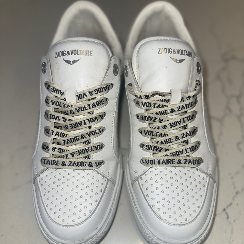 Zadig & Voltaire White Sneakers with Perforated Design